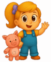 Little Laurie and Doodle the Pig from Little Laurie's Science Stories